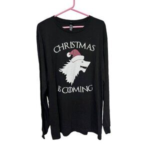 District Concert Tee Game of Thrones Christmas Is Coming Dog Design Womans 2X